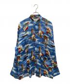 doubletダブレット）の古着「ALOHA KUNG FU SHIRT」｜ブルー