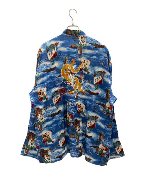 doublet（ダブレット）doublet (ダブレット) ALOHA KUNG FU SHIRT ブルー サイズ:Mの古着・服飾アイテム