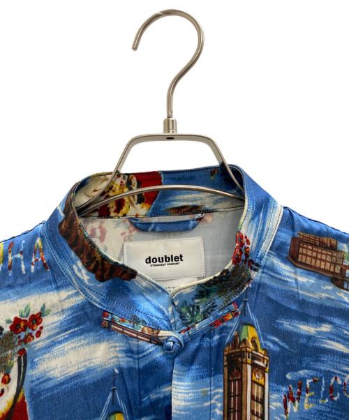 doublet（ダブレット）doublet (ダブレット) ALOHA KUNG FU SHIRT ブルー サイズ:Mの古着・服飾アイテム