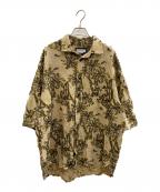 MAISON SPECIALメゾンスペシャル）の古着「アロハカットジャガードプライムオーバーショートスリーブシャツ」｜ベージュ