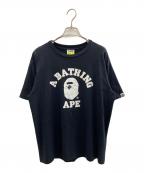A BATHING APEアベイシングエイプ）の古着「24AW HEXAGRAM COLLEGE TEE」｜ブラック