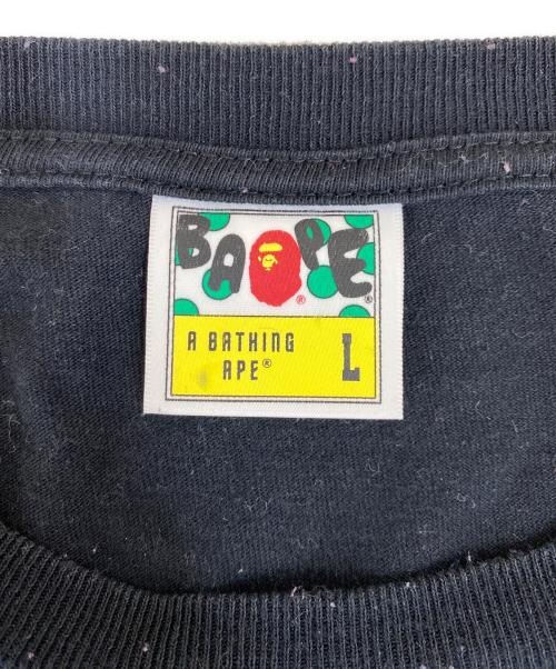 A BATHING APE（アベイシングエイプ）A BATHING APE (アベイシングエイプ) 24AW HEXAGRAM COLLEGE TEE ブラック サイズ:Lの古着・服飾アイテム