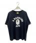 A BATHING APE（アベイシングエイプ）の古着「24AW HEXAGRAM COLLEGE TEE」｜ブラック