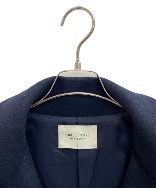 PUBLIC TOKYO（パブリックトウキョウ）PUBLIC TOKYO (パブリックトウキョウ) チェスターコート ネイビー サイズ:1の古着・服飾アイテム