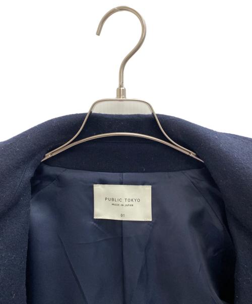 PUBLIC TOKYO（パブリックトウキョウ）PUBLIC TOKYO (パブリックトウキョウ) チェスターコート ネイビー サイズ:1の古着・服飾アイテム