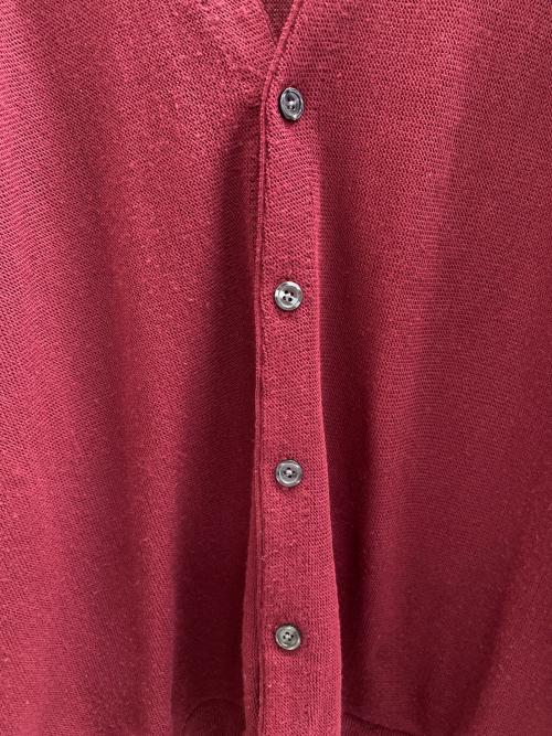 ARROW（アロー）ARROW (アロー) 薄手カーディガン レッド サイズ:XLの古着・服飾アイテム