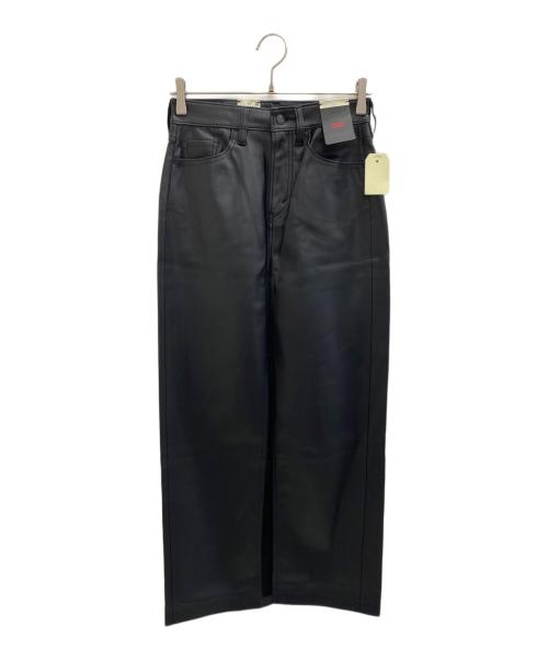 LEVI'S（リーバイス）LEVI'S (リーバイス) フェイクレザースカート ブラック サイズ:W61 未使用品の古着・服飾アイテム