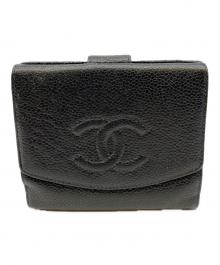 CHANEL（シャネル）の古着「2つ折り財布」｜ブラック