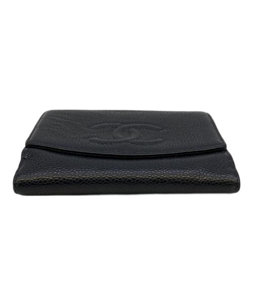 CHANEL（シャネル）CHANEL (シャネル) 2つ折り財布 ブラックの古着・服飾アイテム