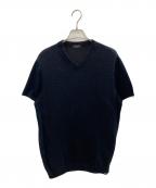 NEIL BARRETTニールバレット）の古着「半袖ニット」｜ブラック