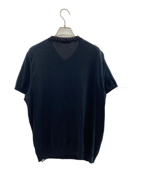 NEIL BARRETT（ニールバレット）NEIL BARRETT (ニールバレット) 半袖ニット ブラック サイズ:Freeの古着・服飾アイテム