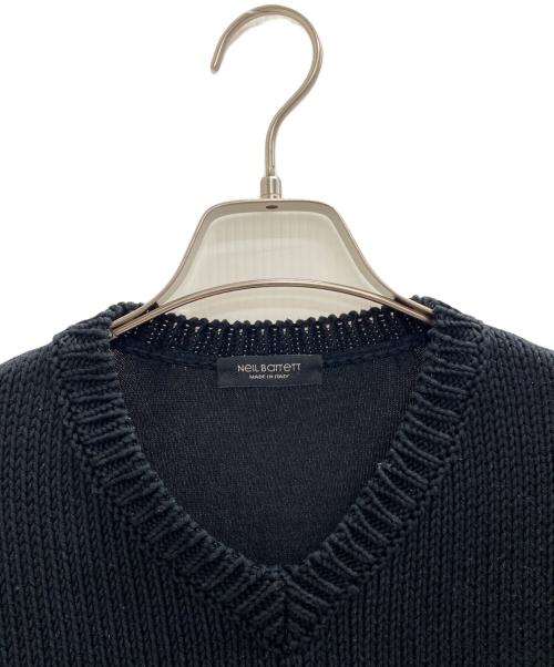 NEIL BARRETT（ニールバレット）NEIL BARRETT (ニールバレット) 半袖ニット ブラック サイズ:Freeの古着・服飾アイテム
