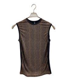 NEIL BARRETT（ニールバレット）の古着「ノースリーブカットソー」｜ブラック×ブラウン