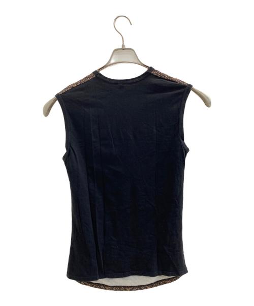 NEIL BARRETT（ニールバレット）NEIL BARRETT (ニールバレット) ノースリーブカットソー ブラック×ブラウン サイズ:Lの古着・服飾アイテム