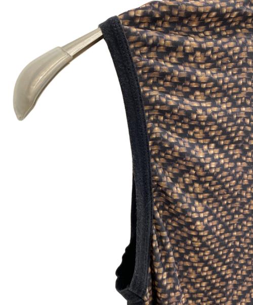 NEIL BARRETT（ニールバレット）NEIL BARRETT (ニールバレット) ノースリーブカットソー ブラック×ブラウン サイズ:Lの古着・服飾アイテム