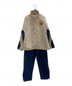 NIKE×FCバルセロナナイキ×エフシーバルセロナ）の古着「セットアップ」｜ベージュ×ネイビー