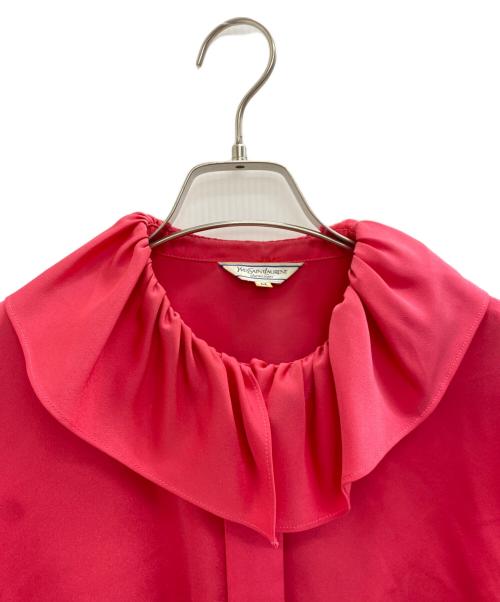 Yves Saint Laurent（イヴサンローラン）Yves Saint Laurent (イヴサンローラン) 長袖ブラウス ショッキングピンク サイズ:Mの古着・服飾アイテム