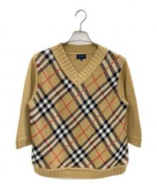 BURBERRY GOLF（バーバリーゴルフ）の古着「厚手ニット」｜ブラウン