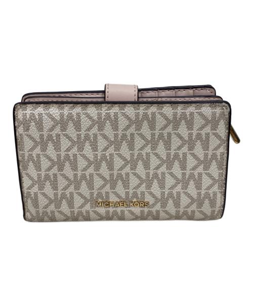 MICHAEL KORS（マイケル・コース）MICHAEL KORS (マイケル・コース) 2つ折り財布 ピンクの古着・服飾アイテム