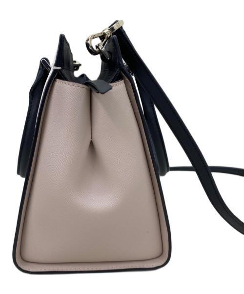 Kate Spade（ケイトスペード）Kate Spade (ケイトスペード) 2WAYバッグ ホワイト×ブラック×ピンクの古着・服飾アイテム