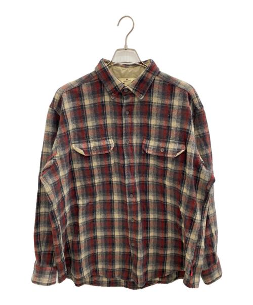 WOOLRICH（ウールリッチ）WOOLRICH (ウールリッチ) ネルシャツ レッド×ブラック サイズ:XLの古着・服飾アイテム