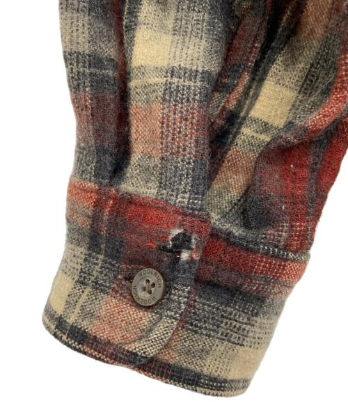 WOOLRICH（ウールリッチ）WOOLRICH (ウールリッチ) ネルシャツ レッド×ブラック サイズ:XLの古着・服飾アイテム