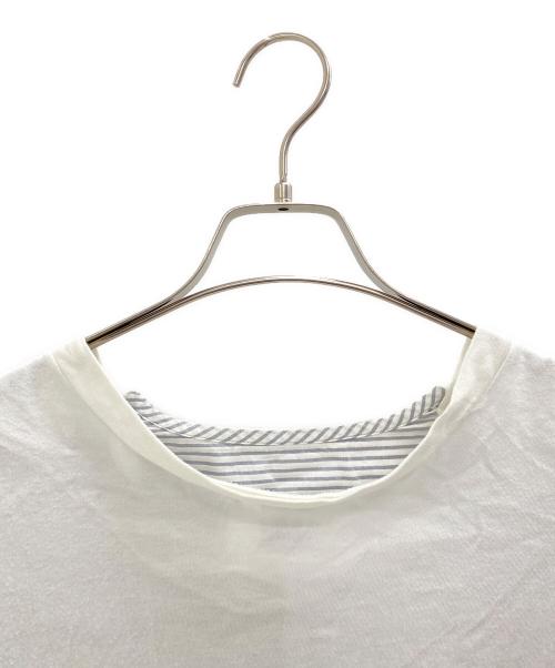 MM6 Maison Margiela（エムエムシックスメゾンマルジェラ）MM6 Maison Margiela (エムエムシックスメゾンマルジェラ) COMBO STRIPE DOCKING 2WAY SHIRT グレー×ホワイト サイズ:XSの古着・服飾アイテム
