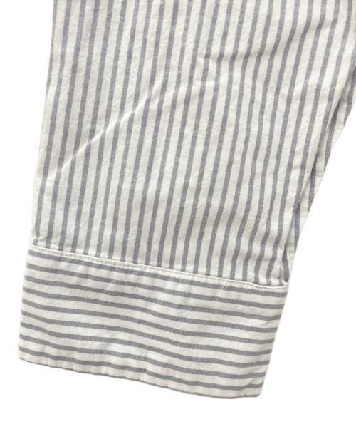 MM6 Maison Margiela（エムエムシックスメゾンマルジェラ）MM6 Maison Margiela (エムエムシックスメゾンマルジェラ) COMBO STRIPE DOCKING 2WAY SHIRT グレー×ホワイト サイズ:XSの古着・服飾アイテム