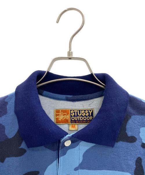 stussy（ステューシー）stussy (ステューシー) ポロシャツ ネイビー×スカイブルー サイズ:Mの古着・服飾アイテム