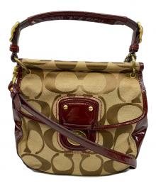COACH（コーチ）の古着「2WAYバッグ」｜ブラウン×レッド