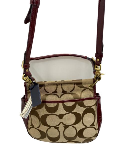 COACH（コーチ）COACH (コーチ) 2WAYバッグ ブラウン×レッドの古着・服飾アイテム