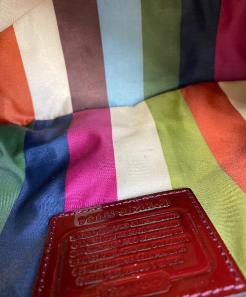 COACH（コーチ）COACH (コーチ) 2WAYバッグ ブラウン×レッドの古着・服飾アイテム