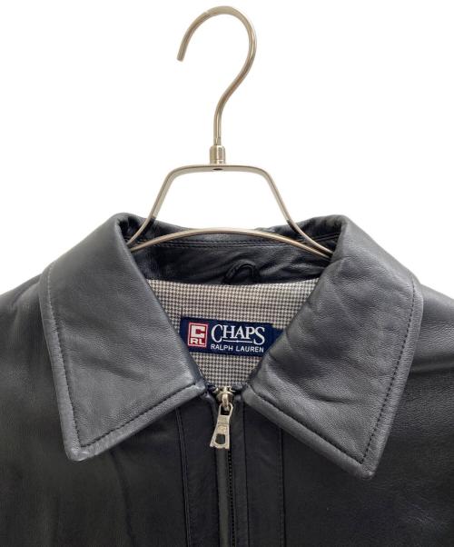 CHAPS（チャップス）CHAPS (チャップス) レザージャケット ブラック サイズ:Lの古着・服飾アイテム