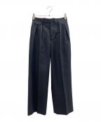AURALEEオーラリー）の古着「BLUEFACED WOOL TWO-TUCK SLACKS」｜ブラック
