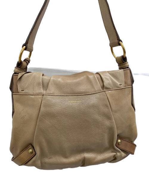 Yves Saint Laurent Rive Gauche（イヴ・サンローラン リヴ・ゴーシュ）Yves Saint Laurent Rive Gauche (イヴ・サンローラン リヴ・ゴーシュ) リボンモチーフ ベージュの古着・服飾アイテム