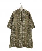 la belle etudeラベルエチュード）の古着「ペイズリージャガードロングガウン」｜グリーン