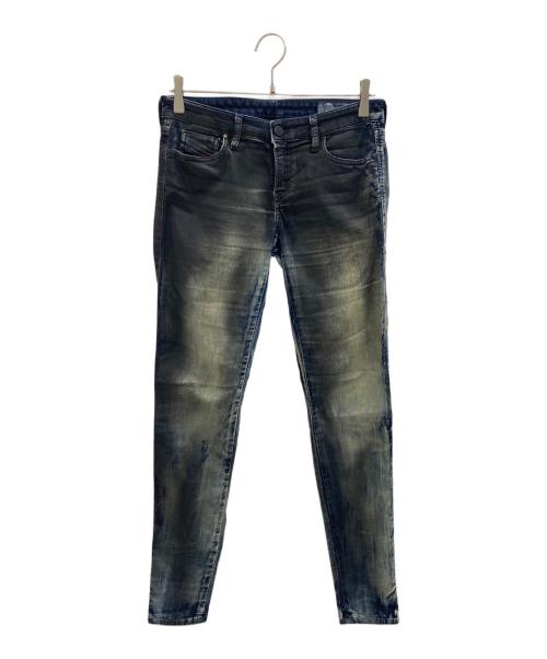DIESEL（ディーゼル）DIESEL (ディーゼル) コーディングスキニーデニムパンツ ネイビー サイズ:W27の古着・服飾アイテム