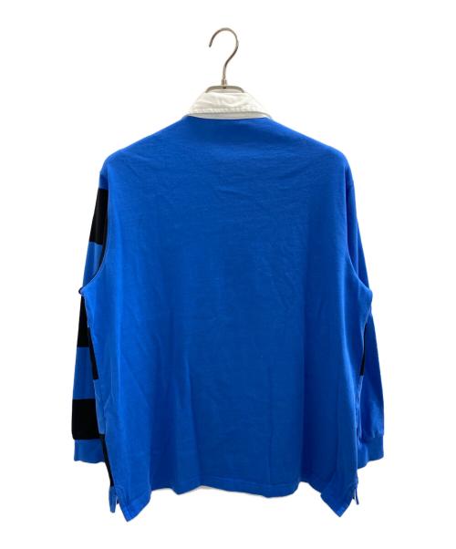 LACOSTE（ラコステ）LACOSTE (ラコステ) 長袖Tシャツ ブルー×ブラック サイズ:Lの古着・服飾アイテム