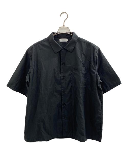 LACOSTE（ラコステ）LACOSTE (ラコステ) コットンバックサテンオープンネックシャツ ブラック サイズ:Mの古着・服飾アイテム