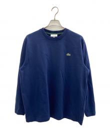 LACOSTE（ラコステ）の古着「裏パイルワンポイントTシャツ」｜ネイビー