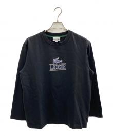 LACOSTE（ラコステ）の古着「ヘビージャージクラシックプリントTシャツ」｜ブラック