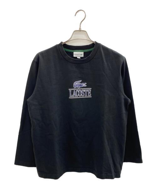 LACOSTE（ラコステ）LACOSTE (ラコステ) ヘビージャージクラシックプリントTシャツ ブラック サイズ:Lの古着・服飾アイテム