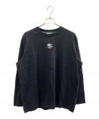 LACOSTEラコステ）の古着「PARISロゴヘビーオンスTシャツPARISロゴヘビーオンスTシャツ」｜ブラック