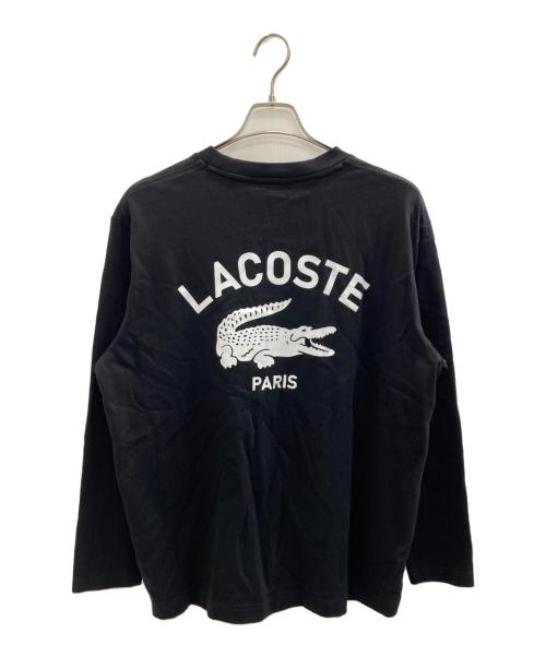LACOSTE（ラコステ）LACOSTE (ラコステ) PARISロゴヘビーオンスTシャツPARISロゴヘビーオンスTシャツ ブラック サイズ:Lの古着・服飾アイテム