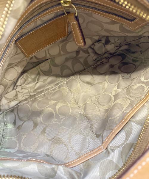 COACH（コーチ）COACH (コーチ) ショルダーバッグ グリーン×ブラウンの古着・服飾アイテム