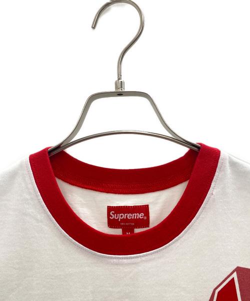 SUPREME（シュプリーム）SUPREME (シュプリーム) 20SS Bevel Text Ringer Tee ホワイト×レッド サイズ:Mの古着・服飾アイテム