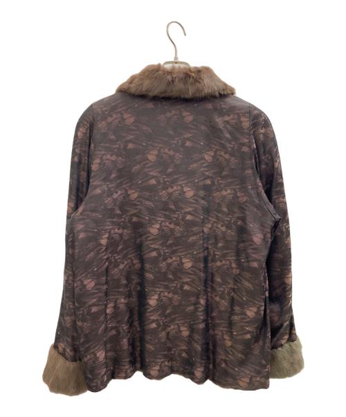 nobrand（ノーブランド）nobrand (ノーブランド) 毛皮ハーフコート ブラウン サイズ:Freeの古着・服飾アイテム
