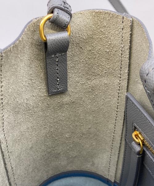 CELINE（セリーヌ）CELINE (セリーヌ) トートバッグ ブルー×グレーの古着・服飾アイテム