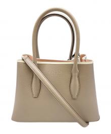 Kate Spade（ケイトスペード）の古着「エヴァ スモールサッチェル」｜ライトグレー×ピンク