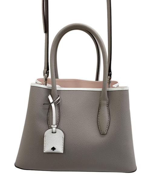 Kate Spade（ケイトスペード）Kate Spade (ケイトスペード) エヴァ スモールサッチェル ライトグレー×ピンクの古着・服飾アイテム